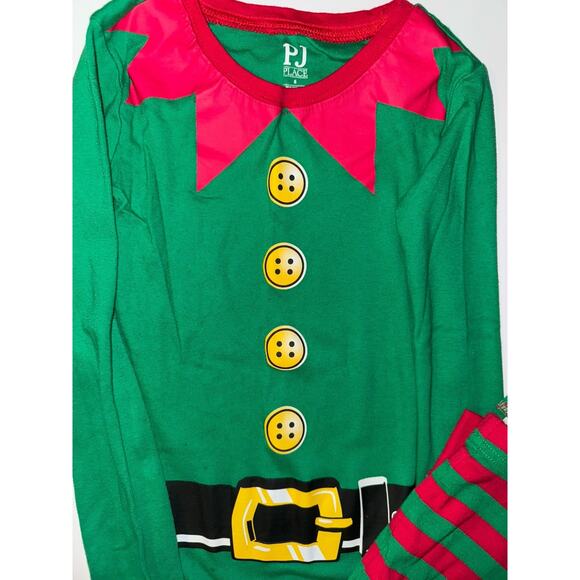 Childrens Place Elf Pajamas Size 8 Boys Or Girls Snug Fit Christmas Jammies - Picture 3 of 5